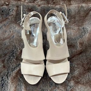 High heels Michael Michael Kors Leather 10. Off white cream